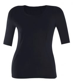 ARUBA - bambusové tričko 3/4 rukáv - nadmerná veľkosť - Tričká | Tričká s prírodnými vláknami - Farba čierna.