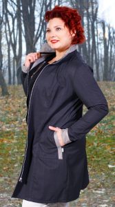SOFTELLA - bunda stojačik - nadmerná veľkosť - Kabáty a bundy | Bundy - Farba antracit.
