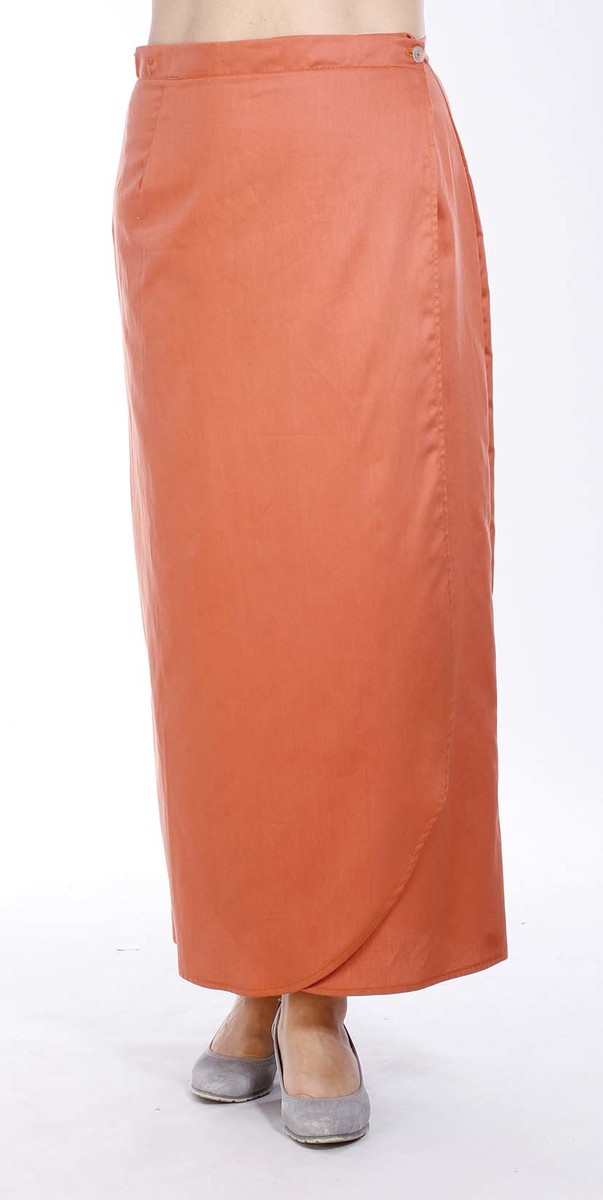 VILMA - dlhá sukňa - nadmerná veľkosť - Sukne - Farba oranžová.