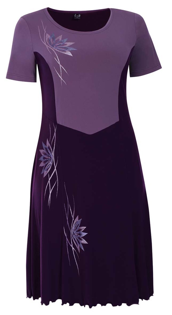 XÉNIE - šaty krátky rukáv 120 - 125 cm - nadmerná veľkosť - Šaty | Princesový strih - Farba čierna + modrá.