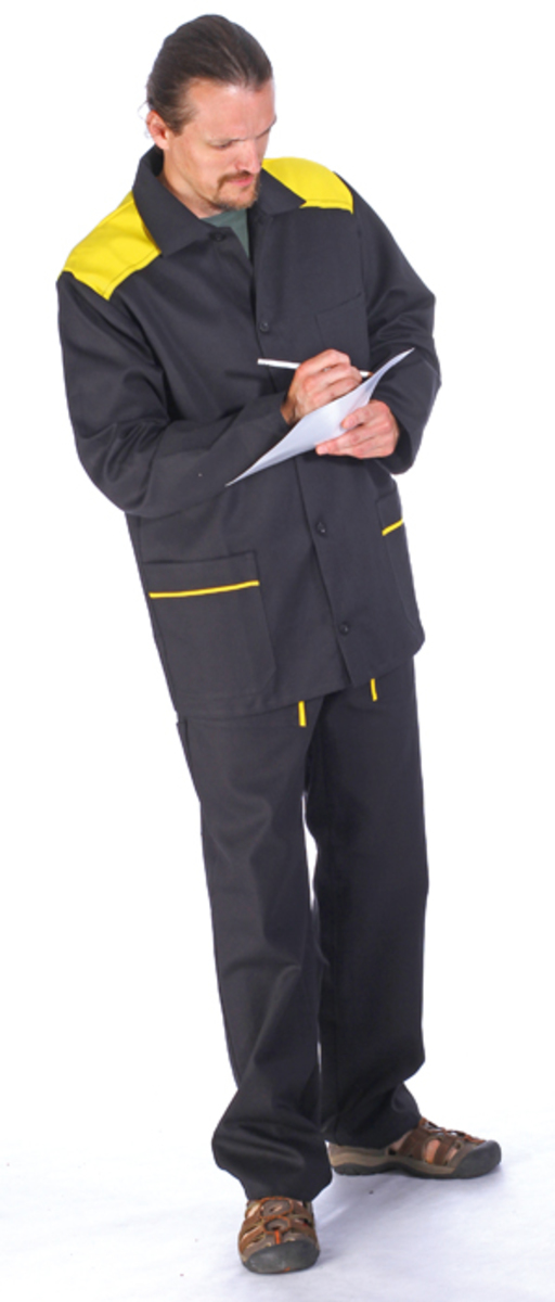 MONTÉRKOVÁ SÚPRAVA - nadmerná veľkosť - Pánske pracovné odevy | Pánske pracovný odevy - Farba čierna + žltá.