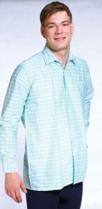 Pánska košeľa s dlhým rukávem - nadmerná veľkosť - Pánske košele a tričká | Pánske košele - Farba tm.modrá kocka.