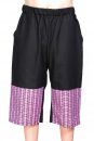 DETSKÉ CAPRI KOMBI - nadmerná veľkosť - Detské oblečenie - Farba fialový tlač + čierna.