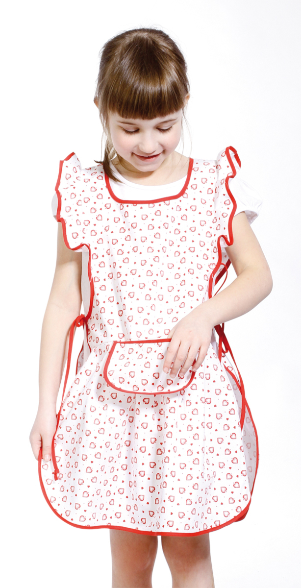 Dievčenské zásterka - pončo - srdiečka - nadmerná veľkosť - Detské oblečenie - číselné veľkosti 104.