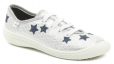 3F detské strieborné tenisky s hviezdami 4BT14-6 - nadmerná veľkosť - Detská obuv | vychádzková - Farba strieborná / modrá.