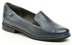 Abil 435 modré dámske mokasíny - nadmerná veľkosť - Dámska obuv | poltopánky - Farba modrá.