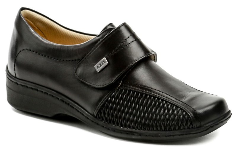 Axel AXCW004 čierna zdravotné dámska obuv - nadmerná veľkosť - Dámska obuv | poltopánky - Farba čierna.