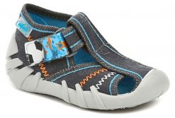 Befado 190P079 modré detské sandálky - nadmerná veľkosť - Pánska obuv | nazouváky - Farba modrá.