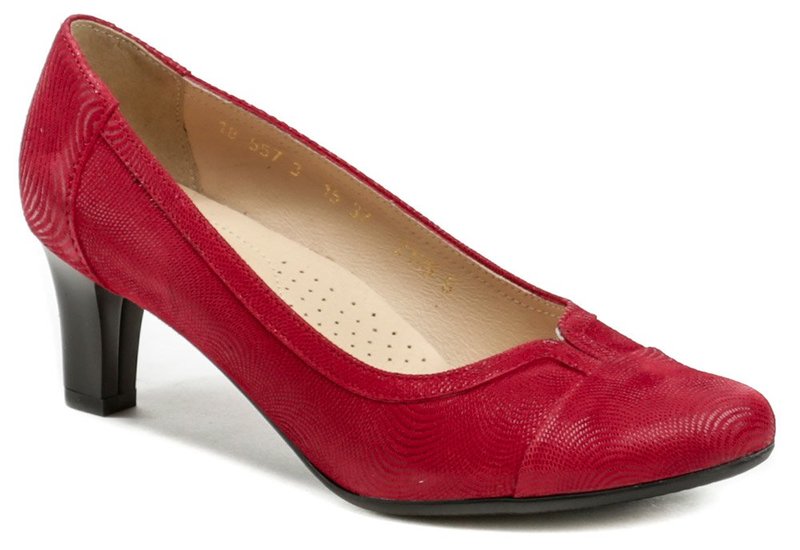 BIOECO AK5586 červené dámske lodičky - nadmerná veľkosť - Dámska obuv | lodičky - Farba červená.