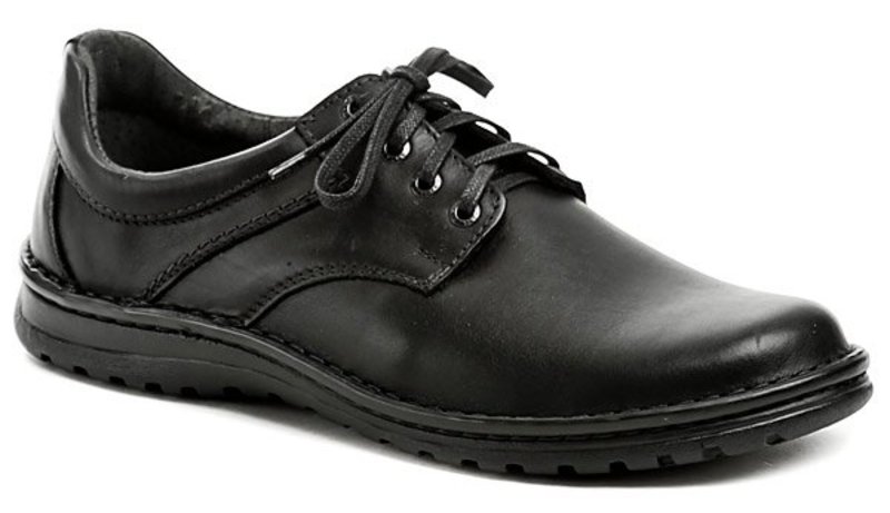 Bukat 186 čierne pánske poltopánky - nadmerná veľkosť - Pánska obuv | poltopánky - Farba čierna.