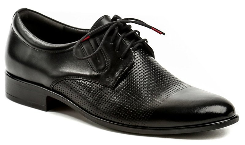 De Plus 324 čierne pánske spoločenské poltopánky - nadmerná veľkosť - Pánska obuv | poltopánky - Farba čierna.