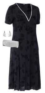 EVA šaty kr. rukáv 120 - 125 cm - nadmerná veľkosť - Šaty | Šaty strihané pod prsiami - číselné veľkosti 38.