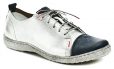 Kacper 2-5087 strieborné dámske poltopánky - nadmerná veľkosť - Dámska obuv | poltopánky - Farba strieborná / modrá.