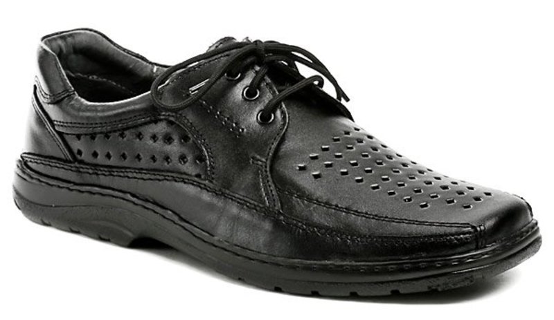 Koma 519 čierne pánske nadmerné poltopánky - nadmerná veľkosť - Pánska obuv | poltopánky - Farba čierna.
