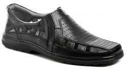 Koma 712 nadmerné čierne pánske mokasíny - nadmerná veľkosť - Pánska obuv | poltopánky - Farba čierna.