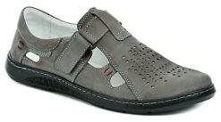 Mateos 674 šedé pánske mokasíny - nadmerná veľkosť - Pánska obuv | poltopánky - Farba sivá.