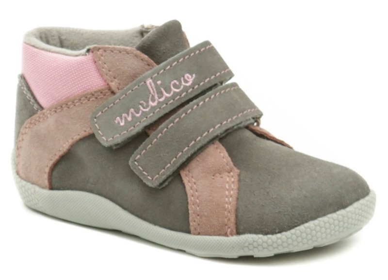 Medico EX4830A-1 šedo ružové detské topánky - nadmerná veľkosť - Detská obuv | vychádzková - Farba sivá / ružová.