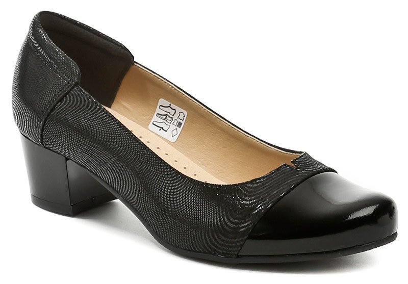 Mintaka 1160 čierne dámske lodičky - nadmerná veľkosť - Dámska obuv | lodičky - Farba čierna.