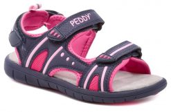 Peddy PO-512-35-07 fialovo ružové detské sandále - nadmerná veľkosť - Detská obuv | sandále - Farba fialová.