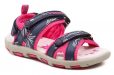 Peddy PO-612-37-02 modro ružové dievčenská sandálky - nadmerná veľkosť - Detská obuv | vychádzková - Farba modrá / ružová.
