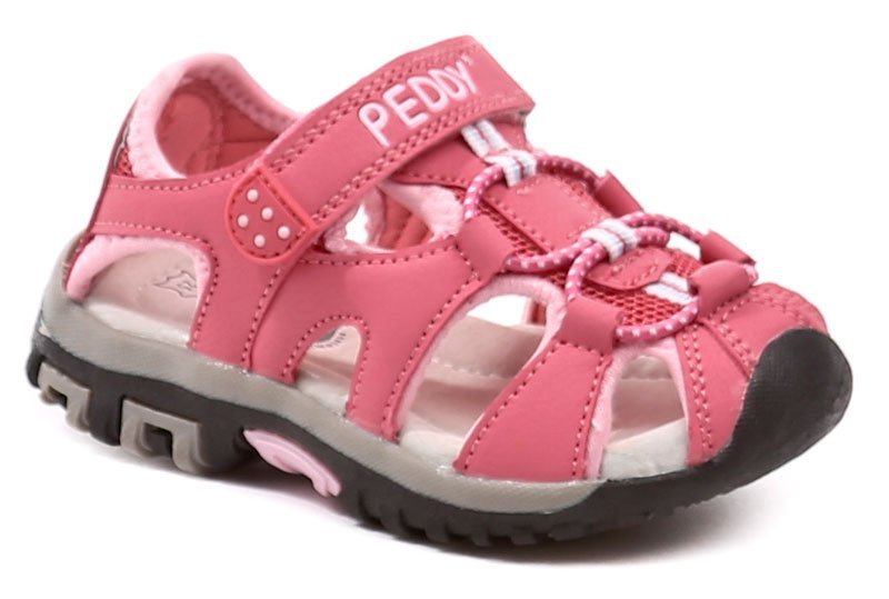 Peddy PY-612-35-11 ružový detské sandále - nadmerná veľkosť - Detská obuv | sandále - Farba ružová.