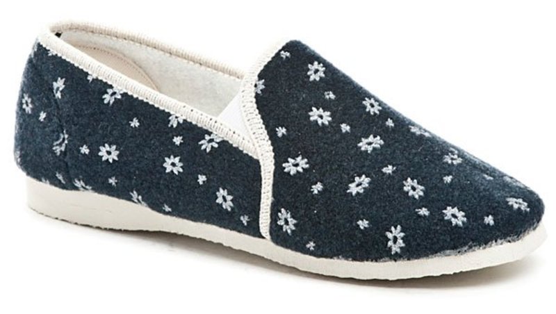 Pegres 1032 modré dámske papuče šírka H - nadmerná veľkosť - Dámska obuv | nazouváky - Farba modrá.