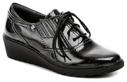 Reflexan 30801 čierne dámske poltopánky - nadmerná veľkosť - Dámska obuv | poltopánky - Farba čierna.