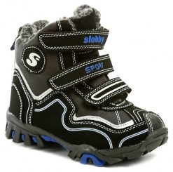 Slobby 46-0695-T1 čierno modré detské fínky - nadmerná veľkosť - Detská obuv | snehule - Farba čierna / modrá.
