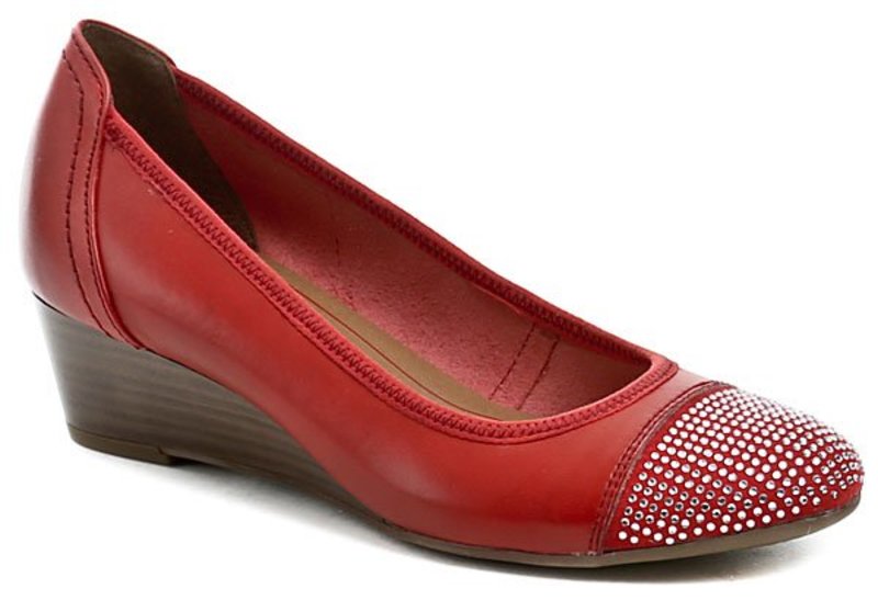 Tamaris 1-22308-26 červené dámske lodičky - nadmerná veľkosť - Dámska obuv | lodičky - Farba červená.