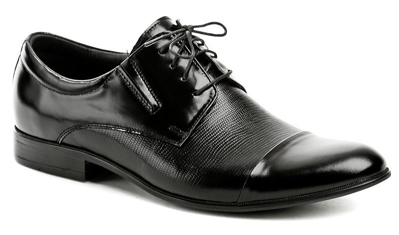 Tapi 4317-P čierne pánske spoločenské poltopánky - nadmerná veľkosť - Pánska obuv | poltopánky - Farba čierna.