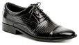 Tapi 5717-P čierne pánske podměrné spoločenské poltopánky - nadmerná veľkosť - Pánska obuv | poltopánky - Farba čierna.