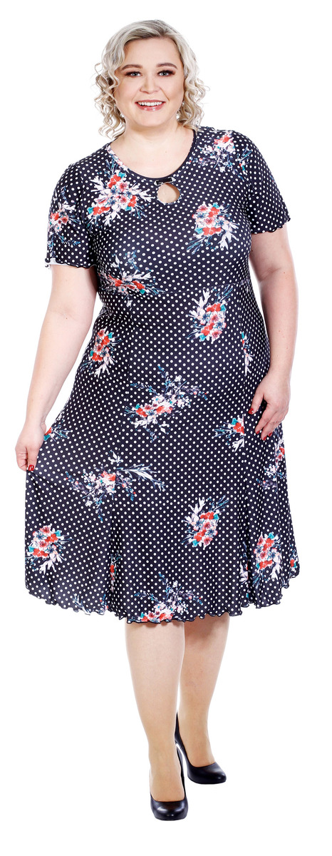 IRENA - šaty 110 - 115 cm - nadmerná veľkosť - Šaty | Šaty strihané pod prsiami - číselné veľkosti 38.