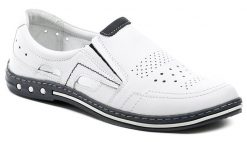 Mateos 676a biele pánske mokasíny - nadmerná veľkosť - Pánska obuv | poltopánky - Farba biela.
