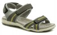 Scandi 251-2002-C1 šedé dámske sandále - nadmerná veľkosť - Dámska obuv | letná obuv - Farba sivá / žltá.