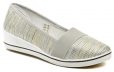 Scandi 53-0246-S1 šedé dámske balerínky na kline - nadmerná veľkosť - Dámska obuv | letná obuv - Farba sivá.