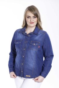 TERRA - jeansová košele - nadmerná veľkosť - Blúzky