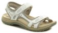 Earth Spirit Frisco biele dámska sandále - nadmerná veľkosť - Dámska obuv | letná obuv - Farba biela.