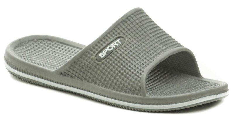 Scandi 58-0027-S1 šedé dámske plážovky - nadmerná veľkosť - Dámska obuv | nazouváky - Farba sivá.