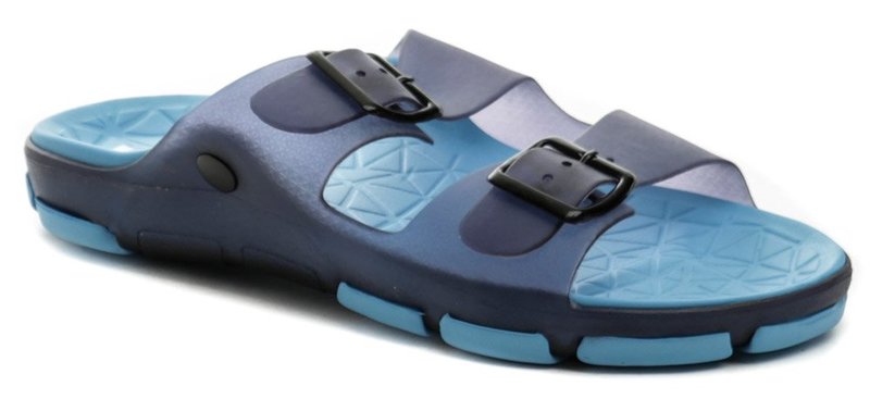 Scandi 58-0037-S1 modré dámske plážovky - nadmerná veľkosť - Dámska obuv | letná obuv - Farba modrá.