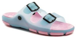 Scandi 58-0037-S1 modro ružové dámske plážovky - nadmerná veľkosť - Dámska obuv | letná obuv - Farba modrá / ružová.