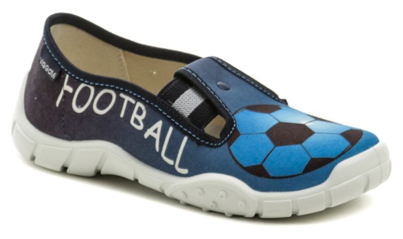 Vi-GGa-Mi detské modré tenisky Leo Futbal - nadmerná veľkosť - Detská obuv | vychádzková - Farba modrá.