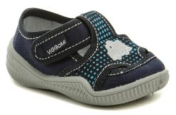 Vi-GGa-Mi modré detské plátené papučky ADAS - nadmerná veľkosť - Detská obuv | vychádzková - Farba modrá.