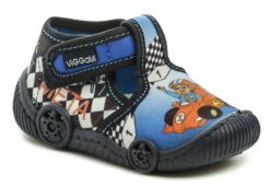 Vi-GGa-Mi modré detské plátené papučky FORMULE - nadmerná veľkosť - Detská obuv | vychádzková - Farba modrá.