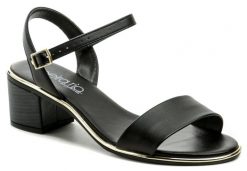 Beira rio 15745 čierne dámske sandále na podpätku - nadmerná veľkosť - Dámska obuv | letná obuv - Farba čierna.
