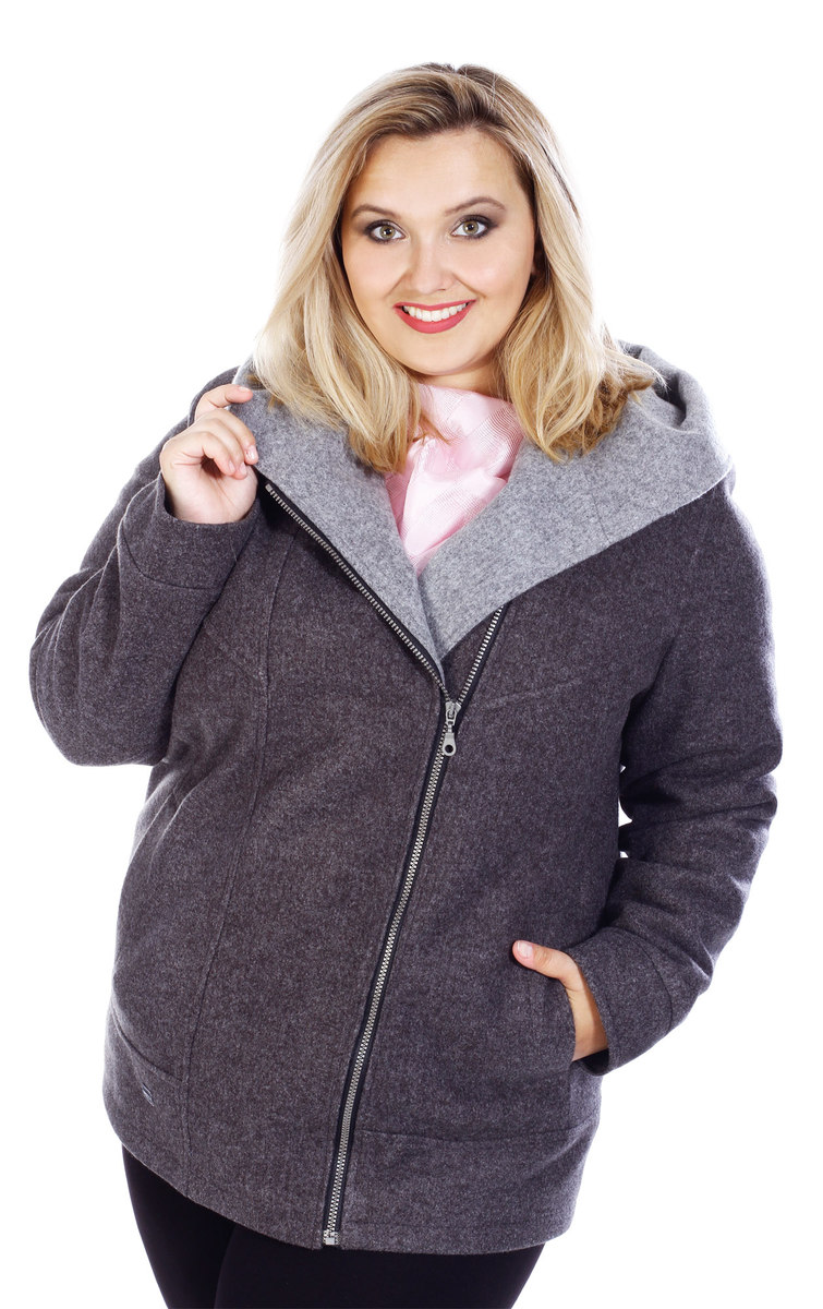 INKA - flaušová bunda - nadmerná veľkosť - Kabáty a bundy | Bundy - číselné veľkosti 44.
