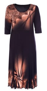 Maryla - šaty 3/4 rukáv 120 - 125 cm - nadmerná veľkosť - Šaty | Šaty strihané do "áčka" - číselné veľkosti 44.