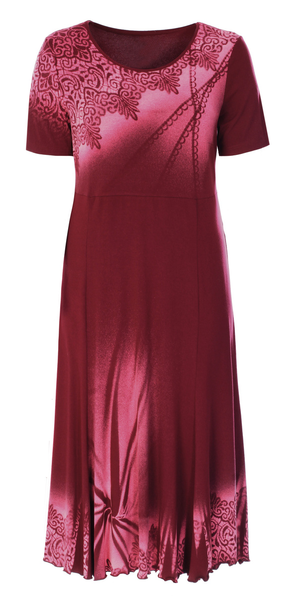 Maryla - šaty krátky rukáv 120 - 125 cm - nadmerná veľkosť - Šaty | Šaty strihané do "áčka" - číselné veľkosti 44.