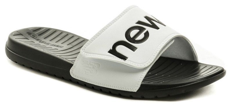 New Balance SDL230WT čierno biele pánske nazouváky - nadmerná veľkosť - Pánska obuv | nazouváky - Farba biela/čierna.