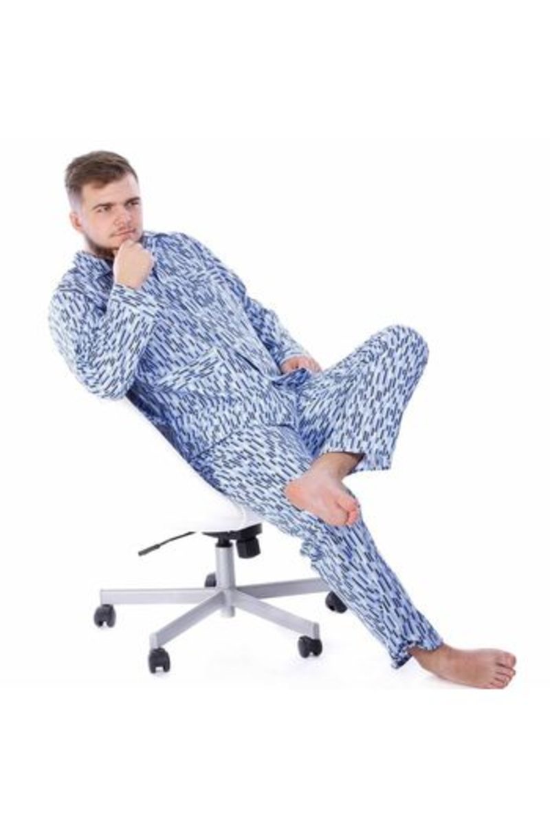 Pánske pyžamo - dlhé - nadmerná veľkosť - Pánske pyžamá a župany | pyžamá - číselné veľkosti 44.
