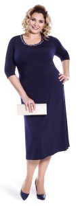 VERONA - šaty 3/4 rukáv 100 - 105 cm - nadmerná veľkosť - Šaty | Šaty strihané pod prsiami - číselné veľkosti 38.